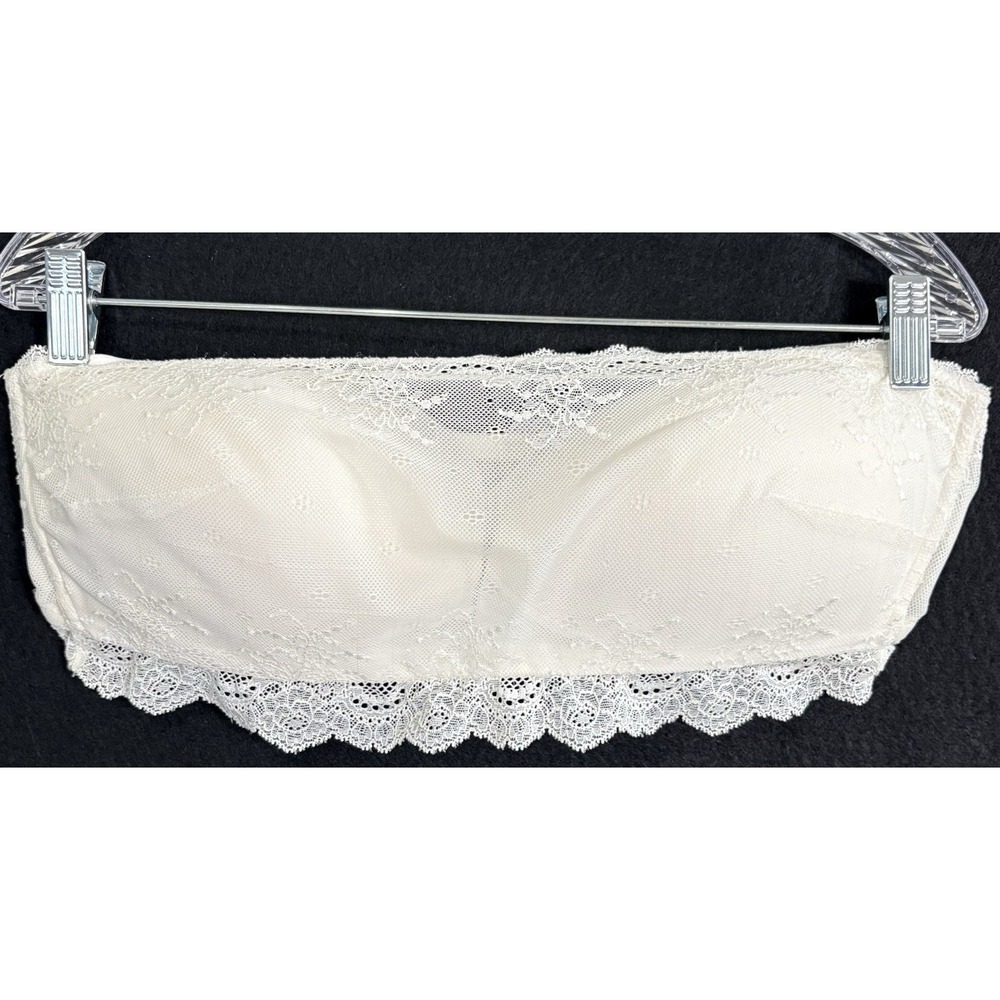 SPANX Women Undie-Tectable Lace Bandeau‎ Strapless Bralette Sz XL Ivory 2a-15